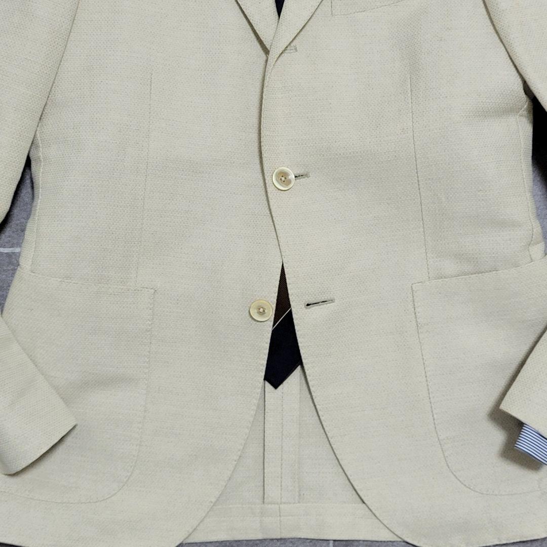 ★龍さん様 LARDINI 春夏 麻 混 超高級 テーラードジャケット