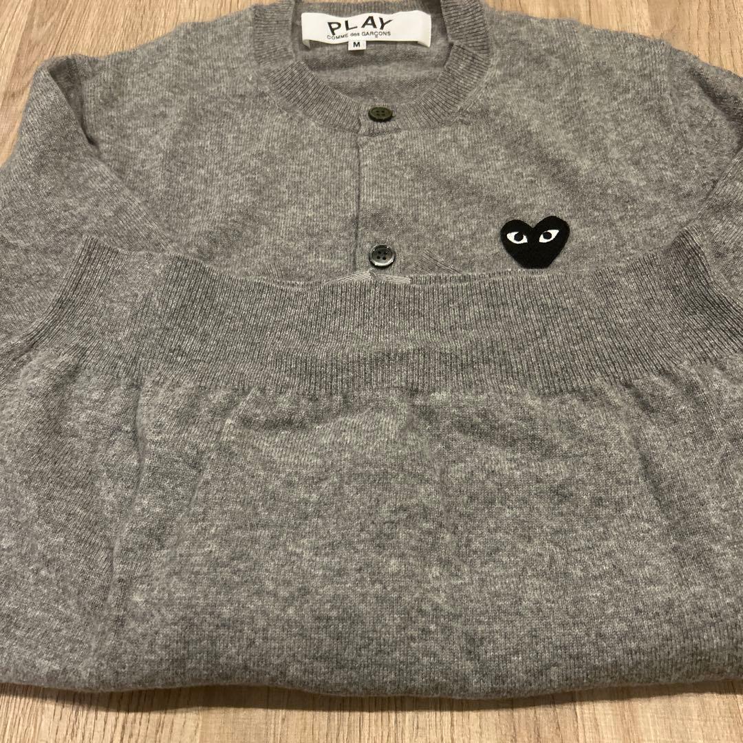 PLAY COMME des GARÇONS グレー カーディガン M
