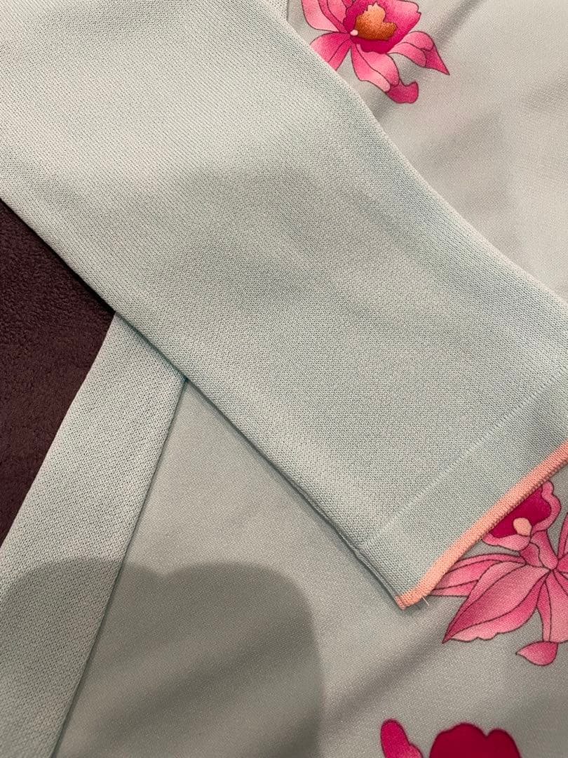 美品　LEONARD レオナール　異素材ミックス　長袖トップス　チュニック38