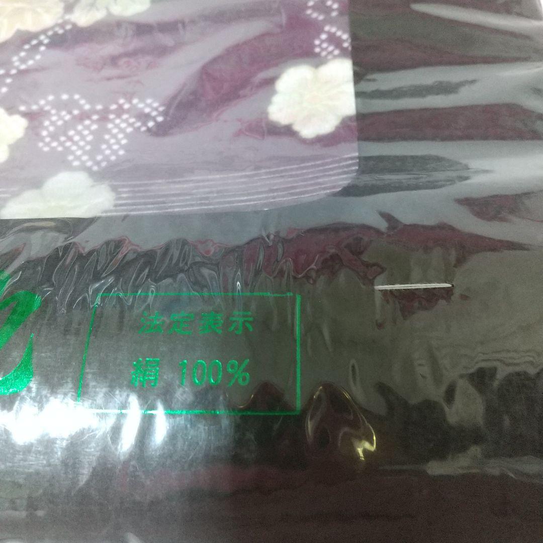 本日お値下げ 長襦袢 着尺 反物 紫色 花柄 13.5m 絹100%