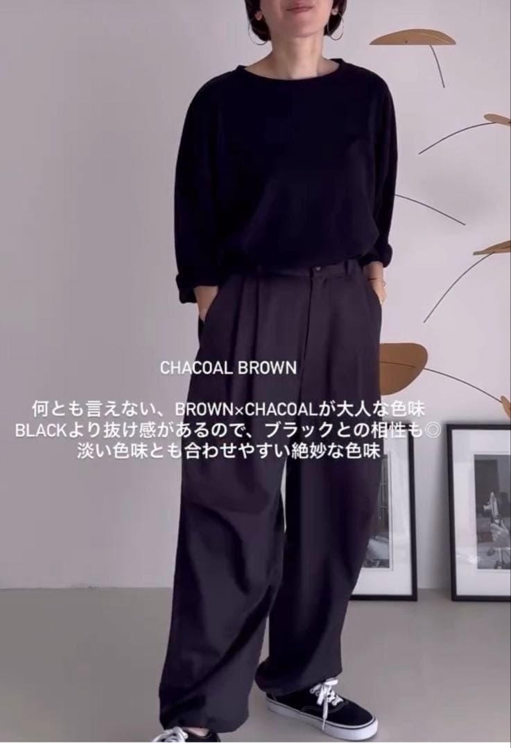 パンツ argue WOOL WIDE TUCK PANTS