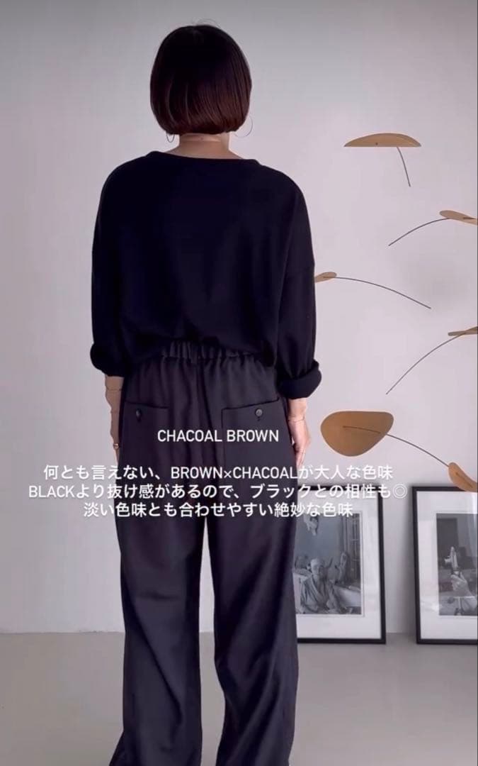 パンツ argue WOOL WIDE TUCK PANTS