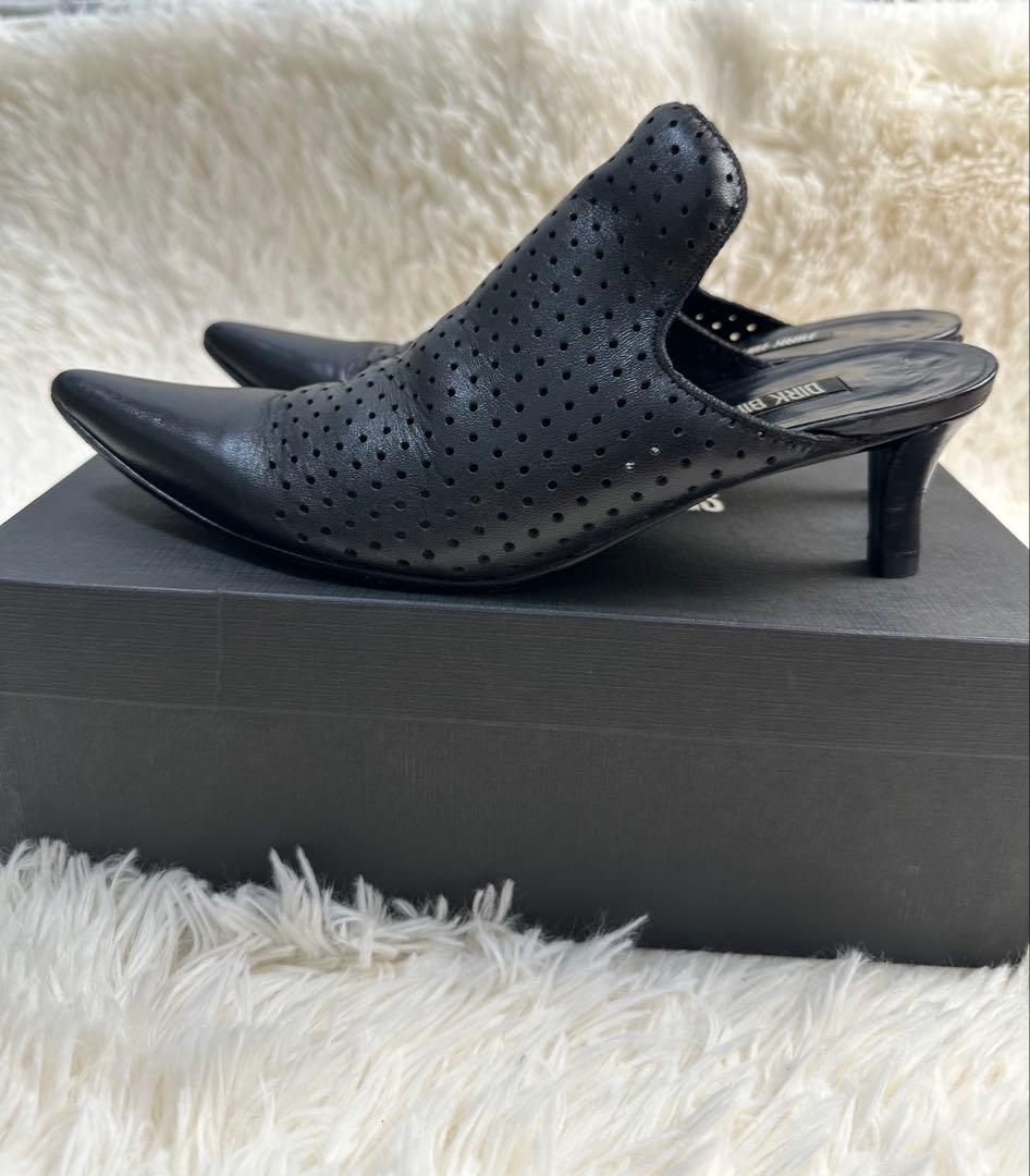 希少DIRK BIKKEMBERGS ブラックミュール＆ブーツ2way35.5