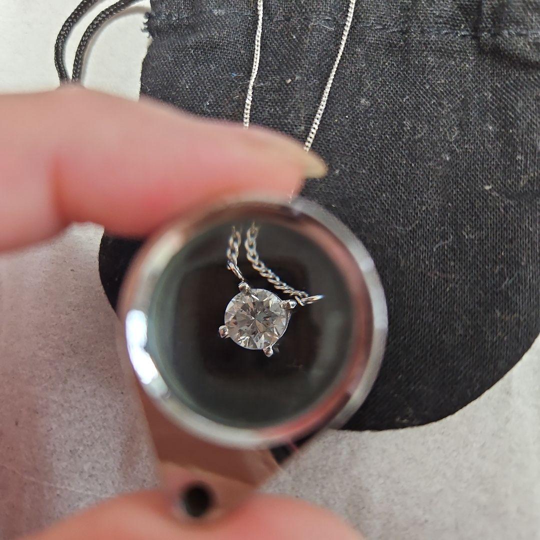 プラチナ　1粒ダイヤモンド　ネックレス