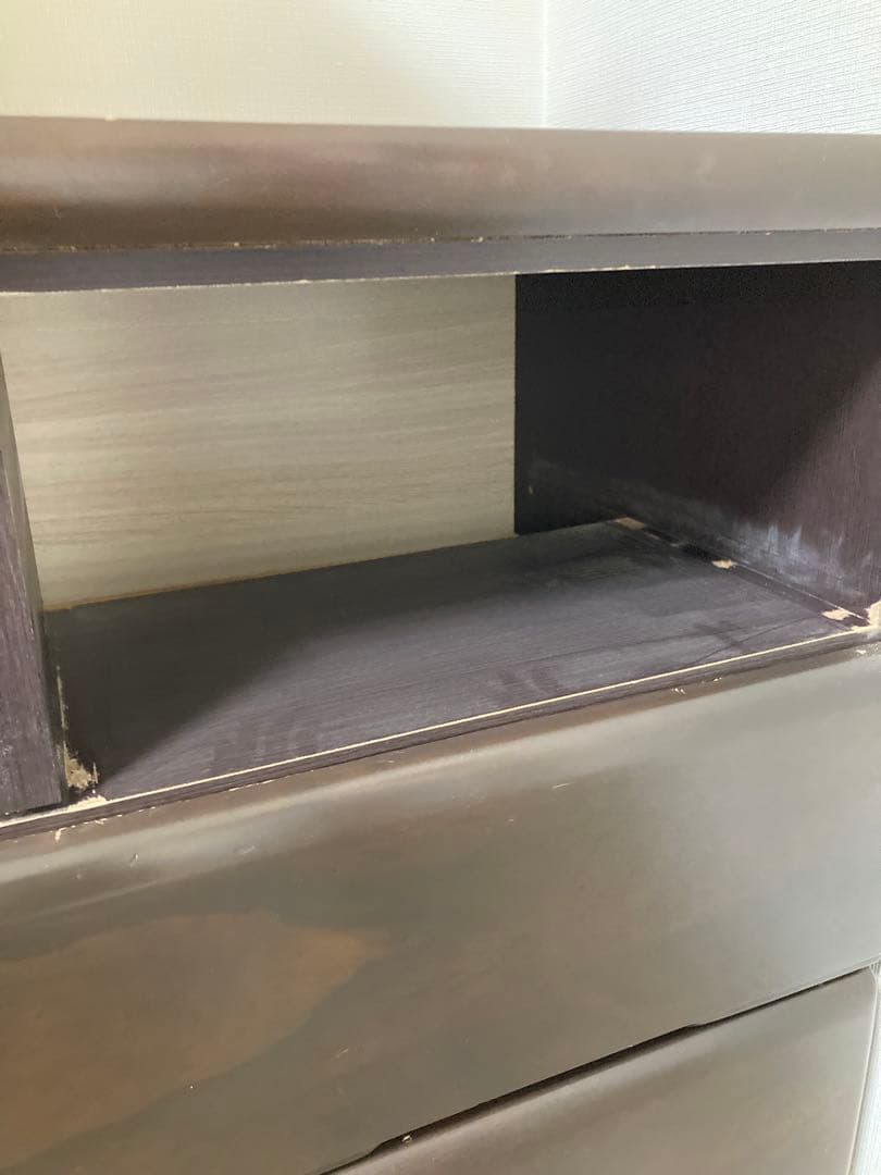 NITORI ニトリ 6段　ハイチェスト ペルレ80 ダークブラウン