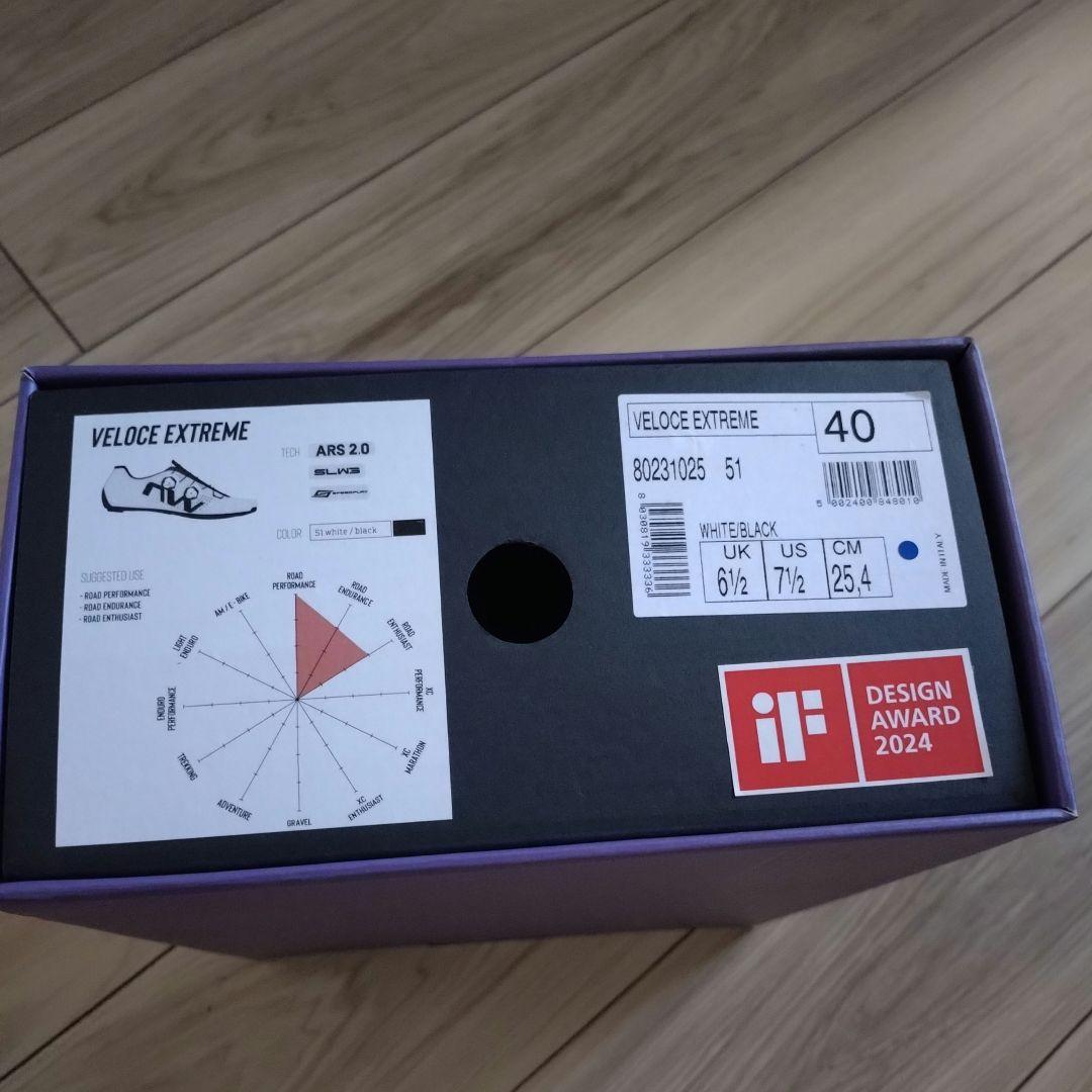 ノースウェーブ　VELOCE EXTREME ホワイト/ブラック　サイズEU40