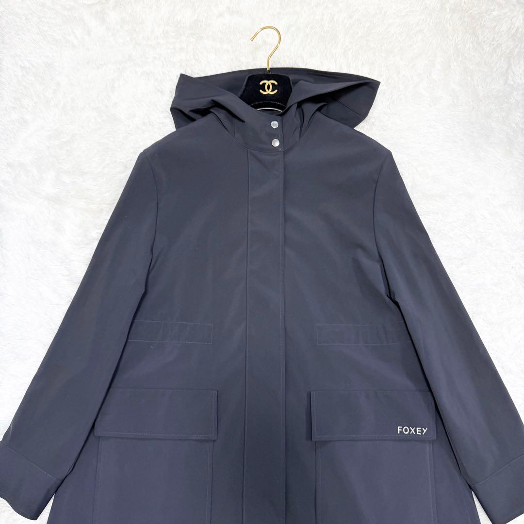 【美品✨】フォクシー　レインコートウォータープルーフ コート36 撥水