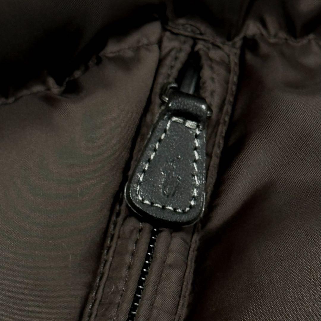 美品 希少 ポロバイラルフローレン 肉厚 ダウンジャケット ブラウン フード M