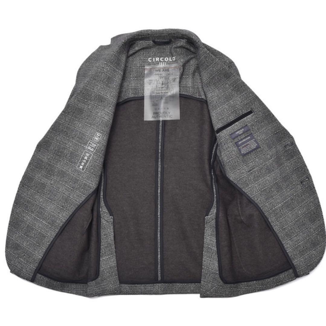 チルコロ1901 コットンジャージ グレンチェックプリント ジャケット