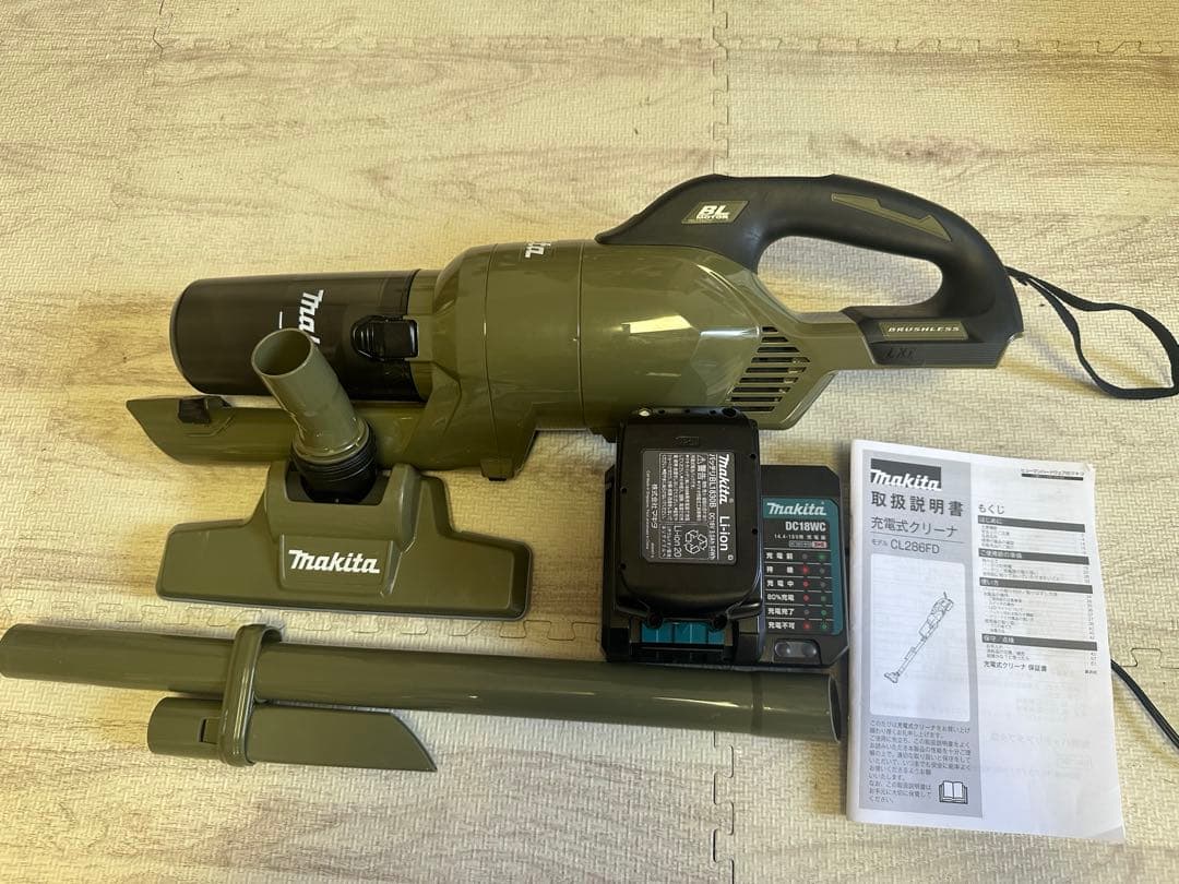 マキタ　CL286FD 掃除機　クリーナー　18V オリーブ　充電器付き