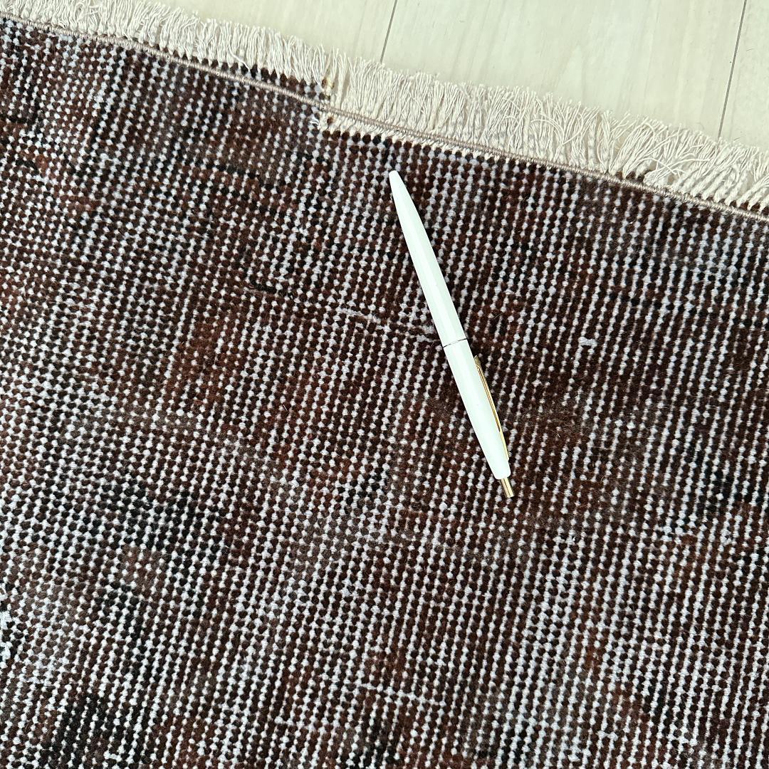 トルコ ヴィンテージラグA47 超大判 レア ダークブラウン オーバーダイラグ