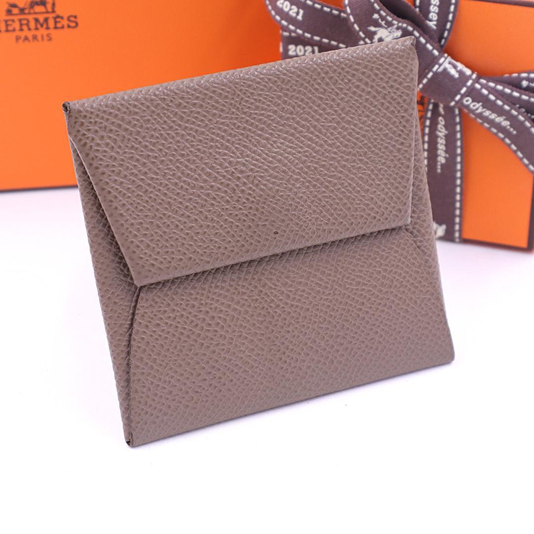 エルメス バスティア ケース レザー U刻印 グレージュ