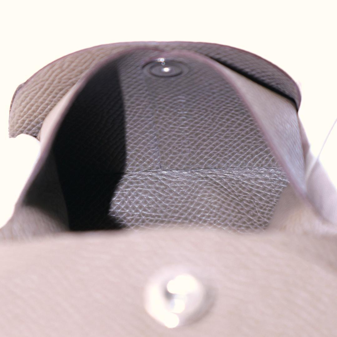 エルメス バスティア ケース レザー U刻印 グレージュ