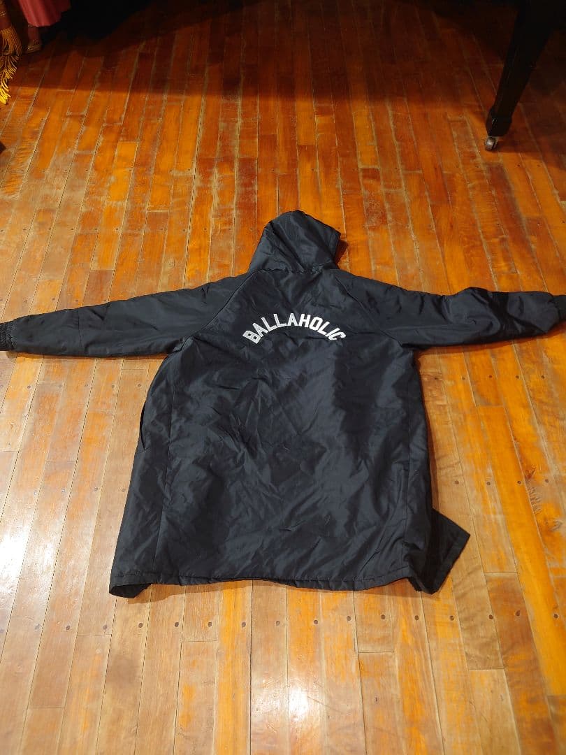 BALLAHOLIC フリース内側 ロングコート 黒