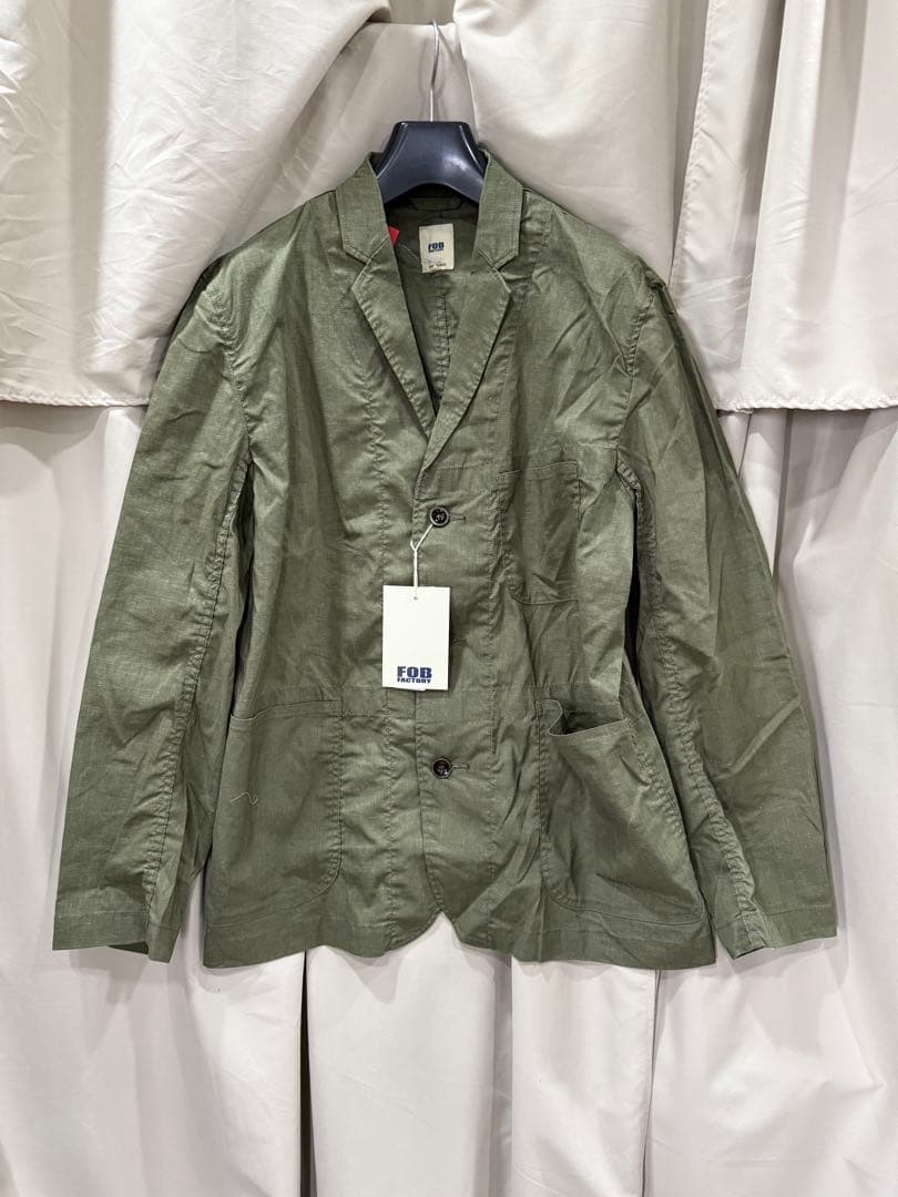 【新品】FOB FACTORY ホスピタルジャケット サイズ3 オリーブグリーン