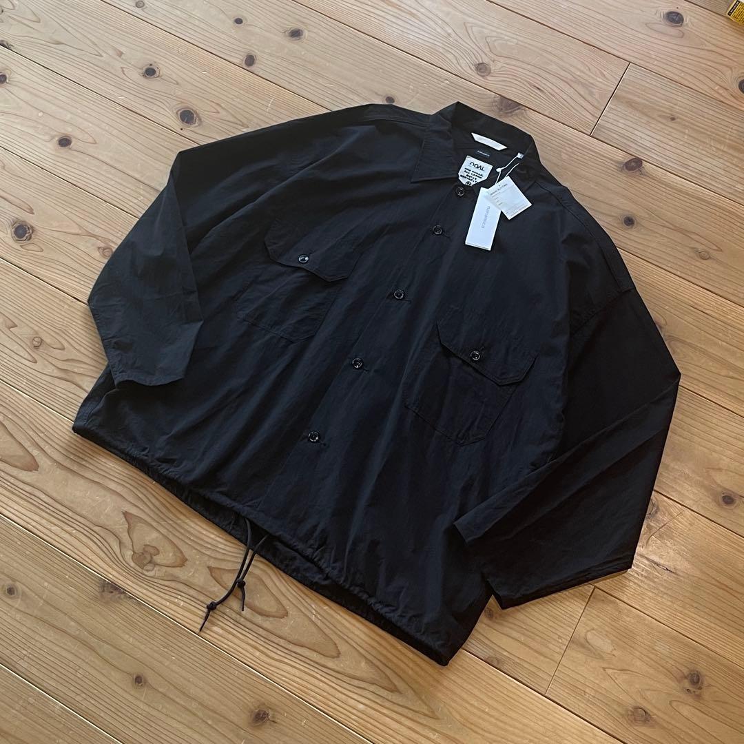 新品 ナナミカ 黒 M コットンウールデッキシャツ ユーティリティ ジャケット