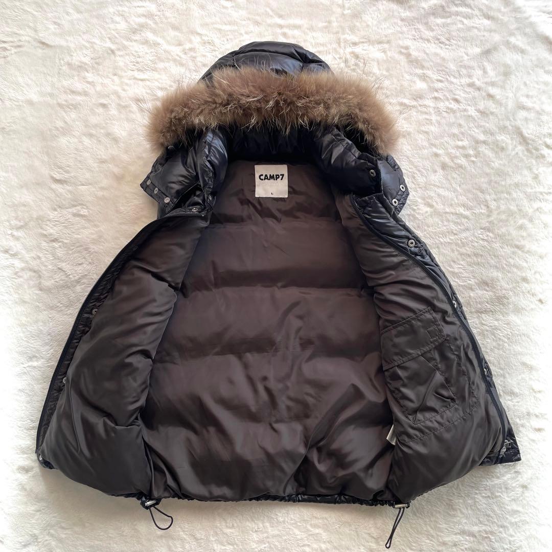 CAMP7 キャンプセブン ダウンベスト リアルファー y2k アーカイブ 黒