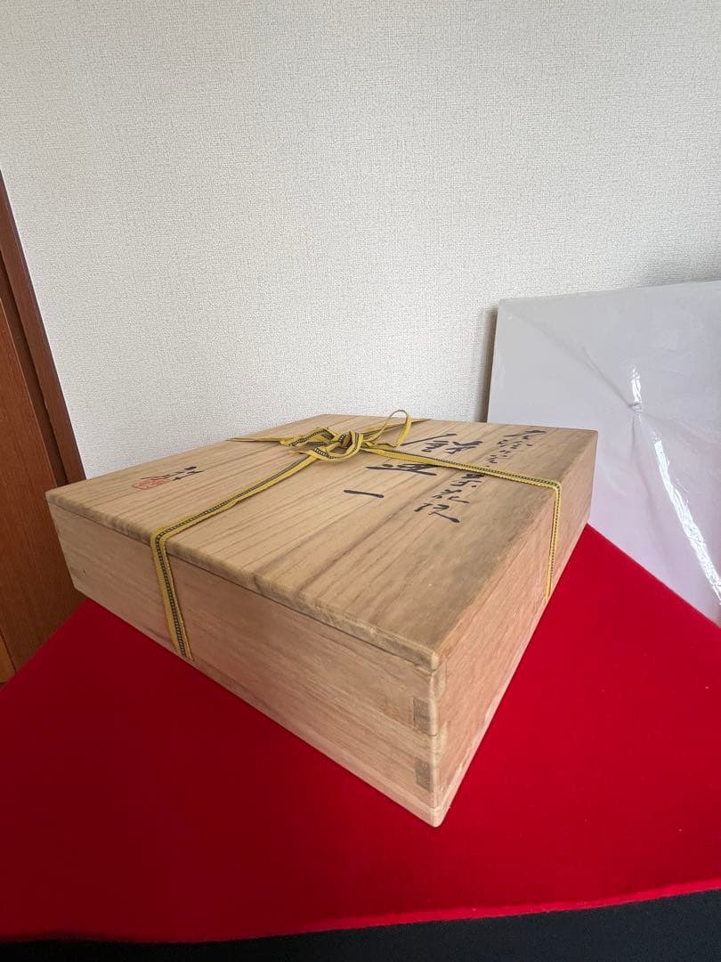 芸術員会員 武腰敏昭作 『色絵九谷 山茶花文』飾皿 約31.5cm 管理K362