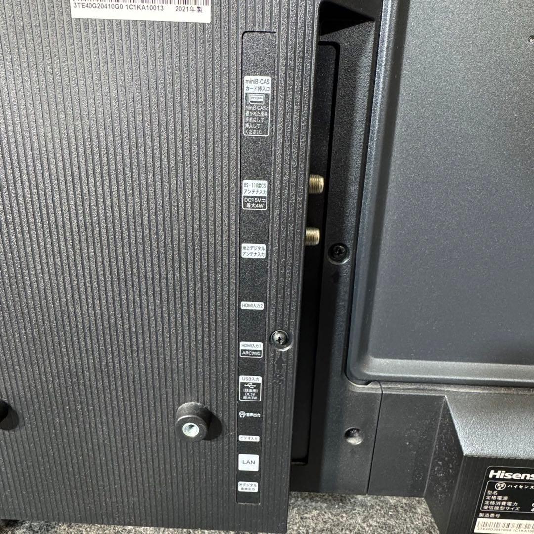 Hisense 40インチ 液晶テレビ 2021年製 格安 モニター d3956