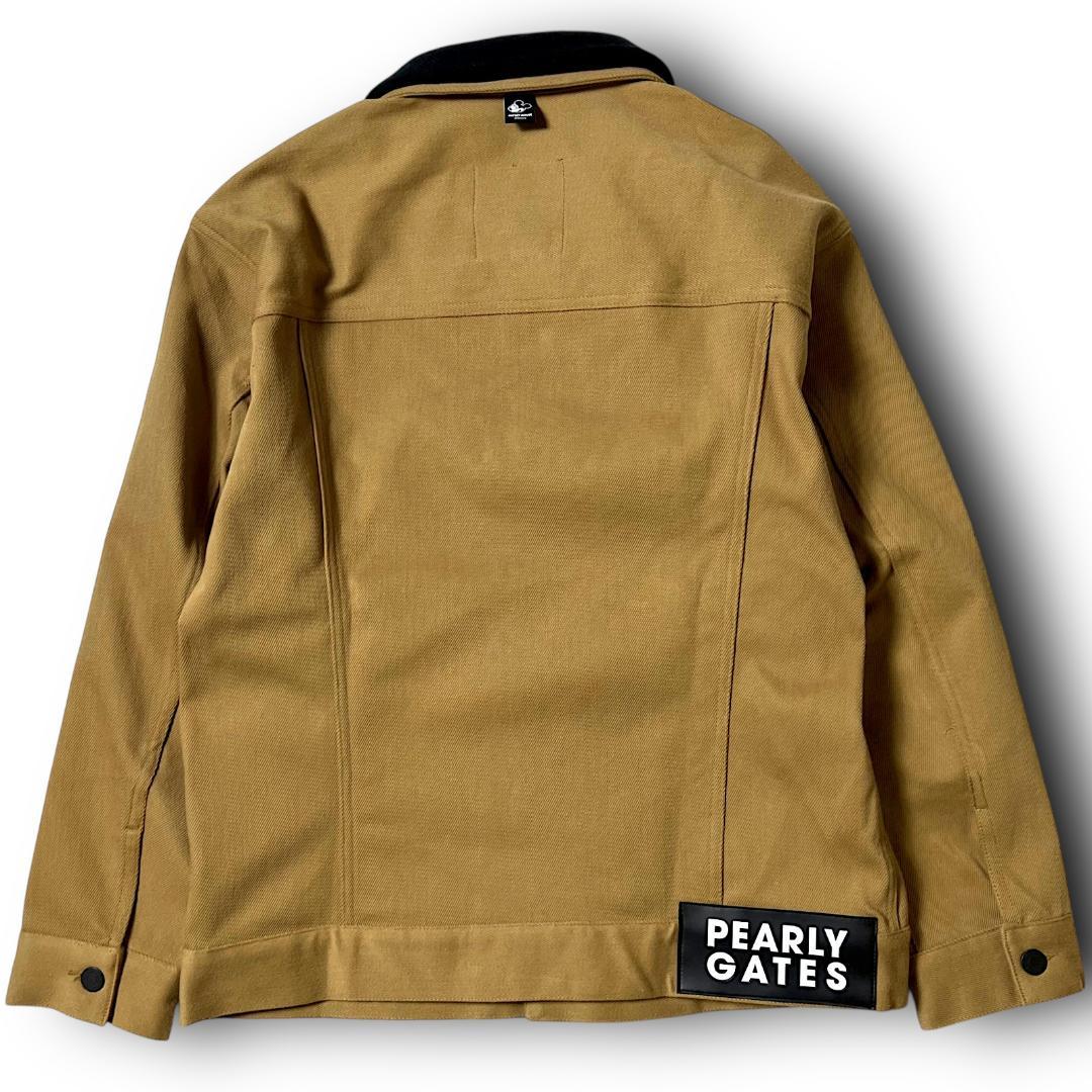 1 パーリーゲイツ 10oz ニットライクソロデニム ブルゾン キャメル系