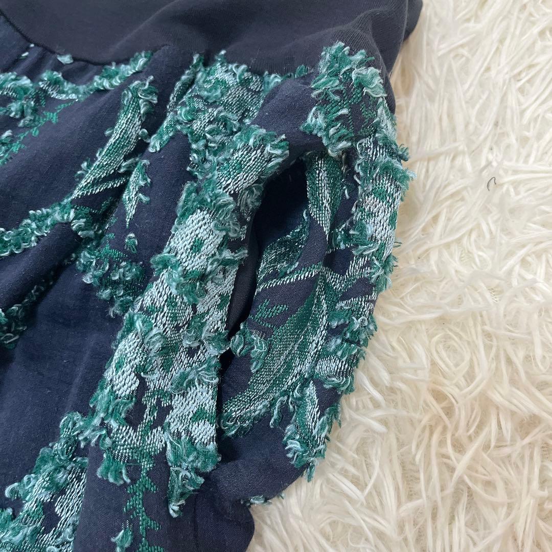 BEARDSLEY ジャガード サルエル パンツ ゴム 刺繍