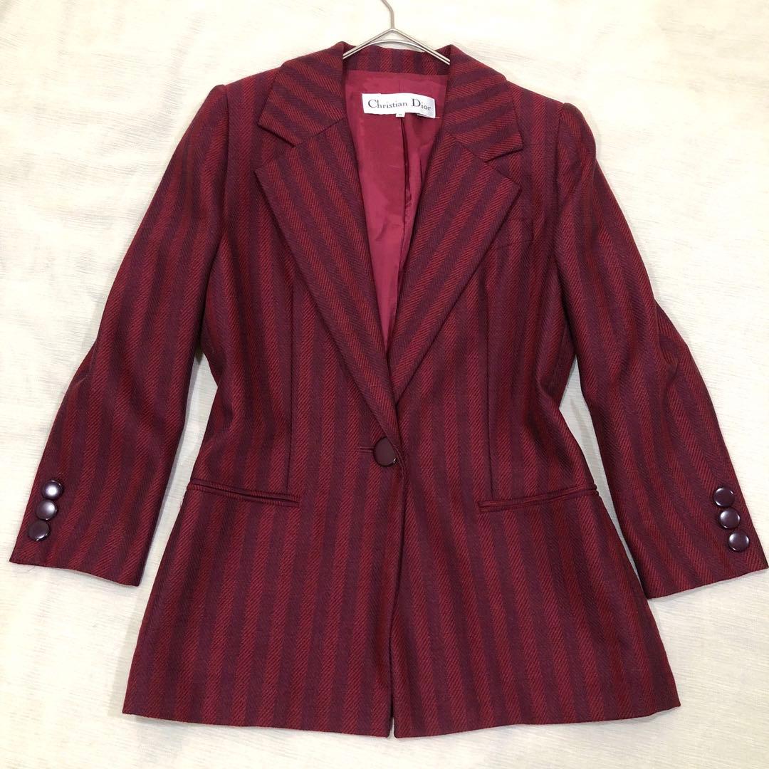 Christian Dior テーラードジャケット ストライプ M