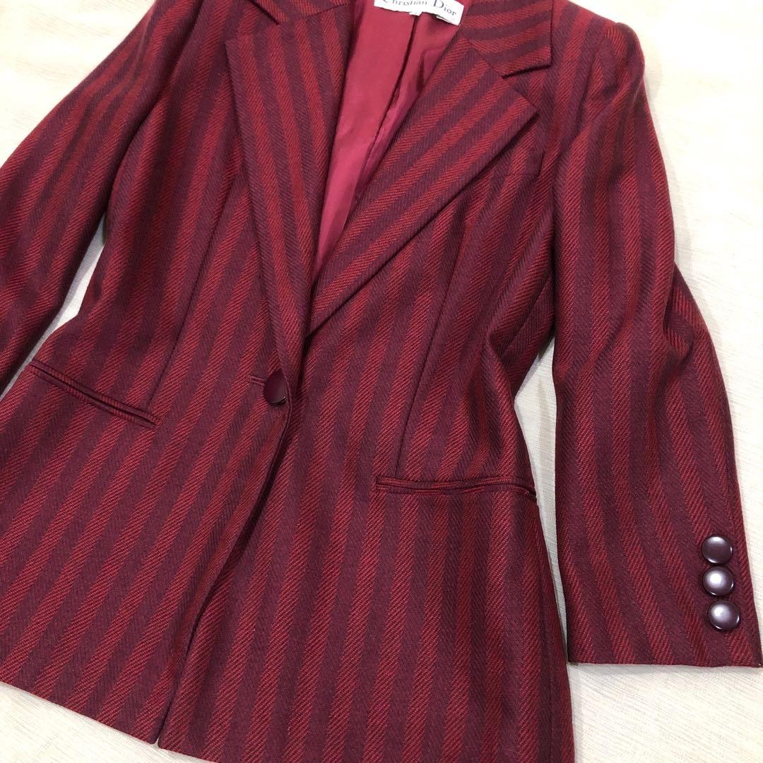 Christian Dior テーラードジャケット ストライプ M