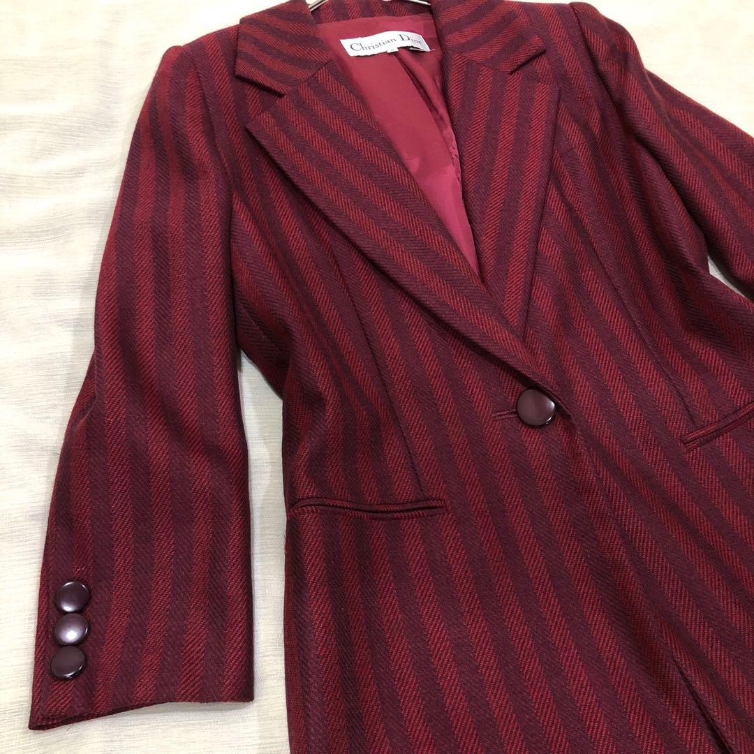 Christian Dior テーラードジャケット ストライプ M