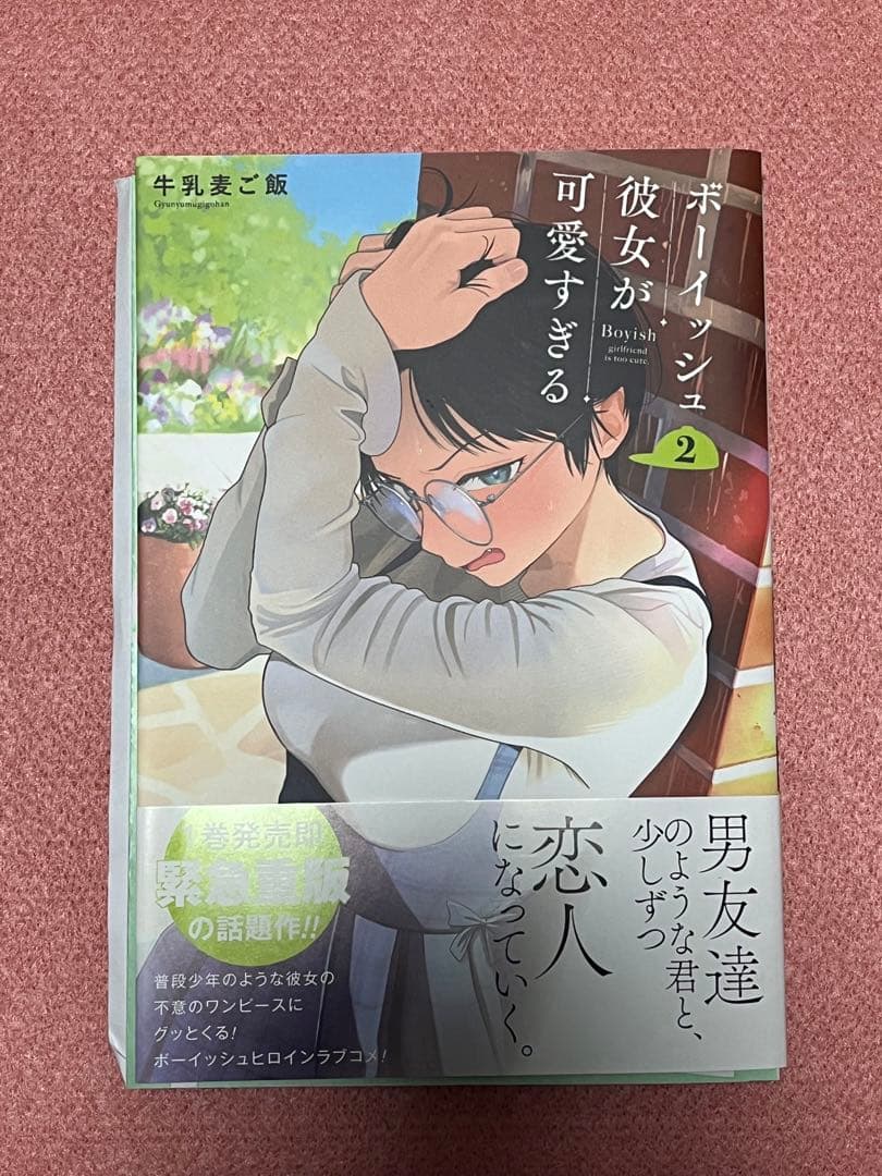 ボーイッシュ彼女が可愛すぎる2巻 直筆イラスト入りサイン本 牛乳麦ご飯
