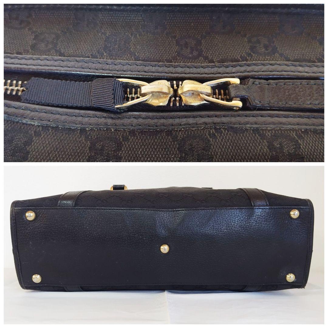 グッチ GUCCI ビジネスバッグ GGキャンバス レザー