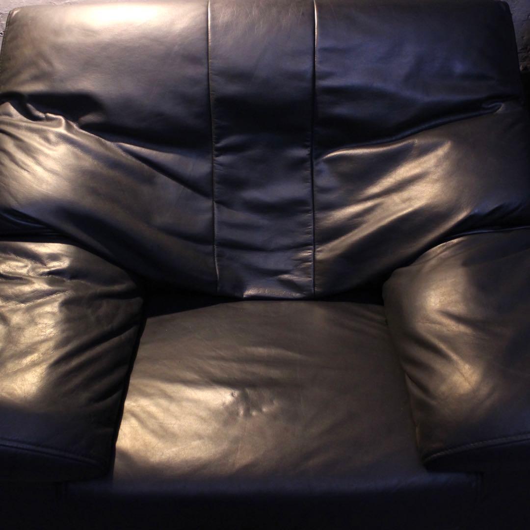 P*N様 都内川崎横浜のみ　レトロ機構　総黒本革90年代ヴィンテージ　1人掛け