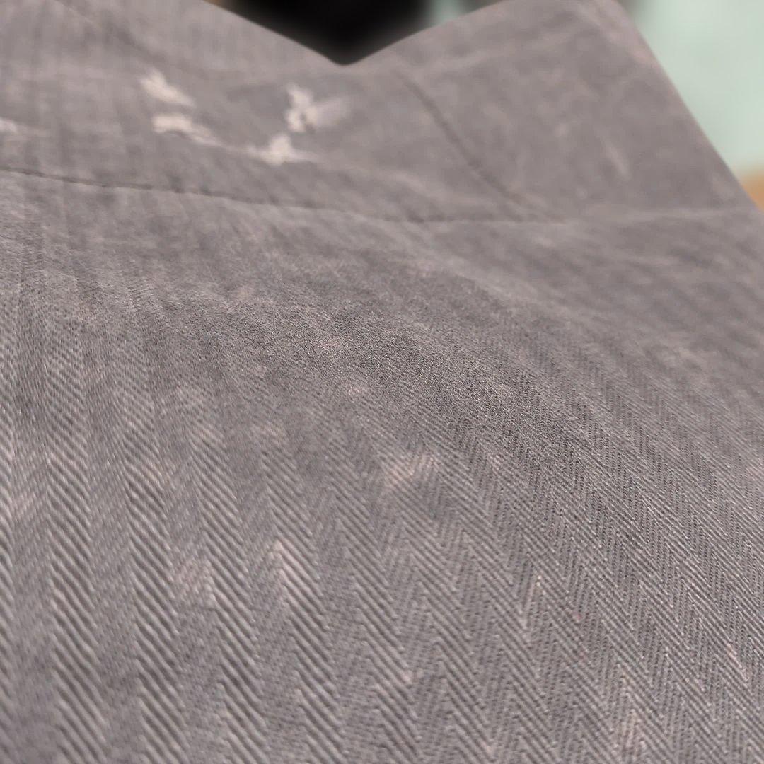 RRL グレー ヘリンボーンジャケット Lサイズ　ダメージ加工