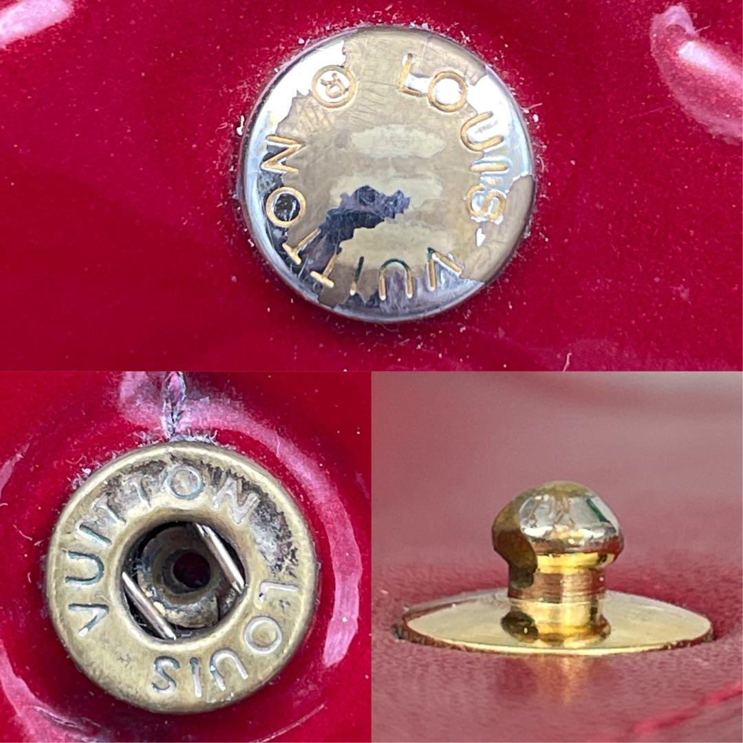 【微美品】LOUIS VUITTON ルイヴィトン　長財布　ヴェルニ　赤　レザー