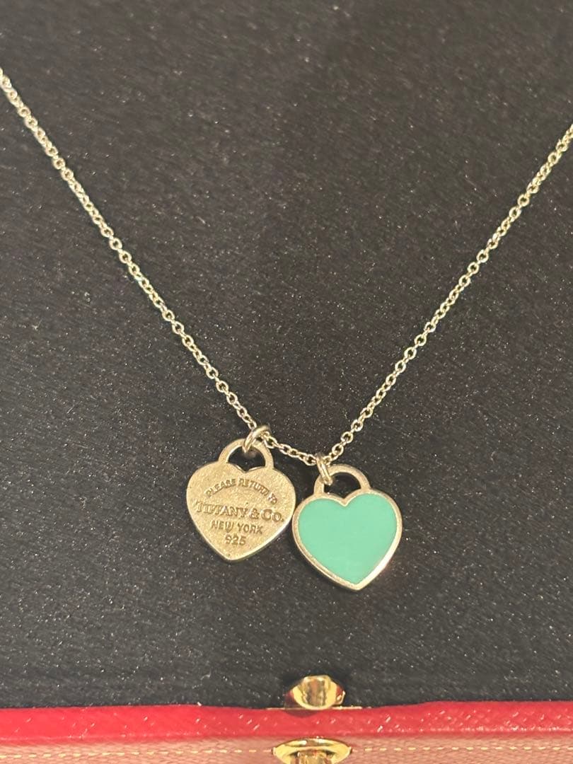 ✨定番✨ティファニー ブルーダブルハート タグ ペンダント