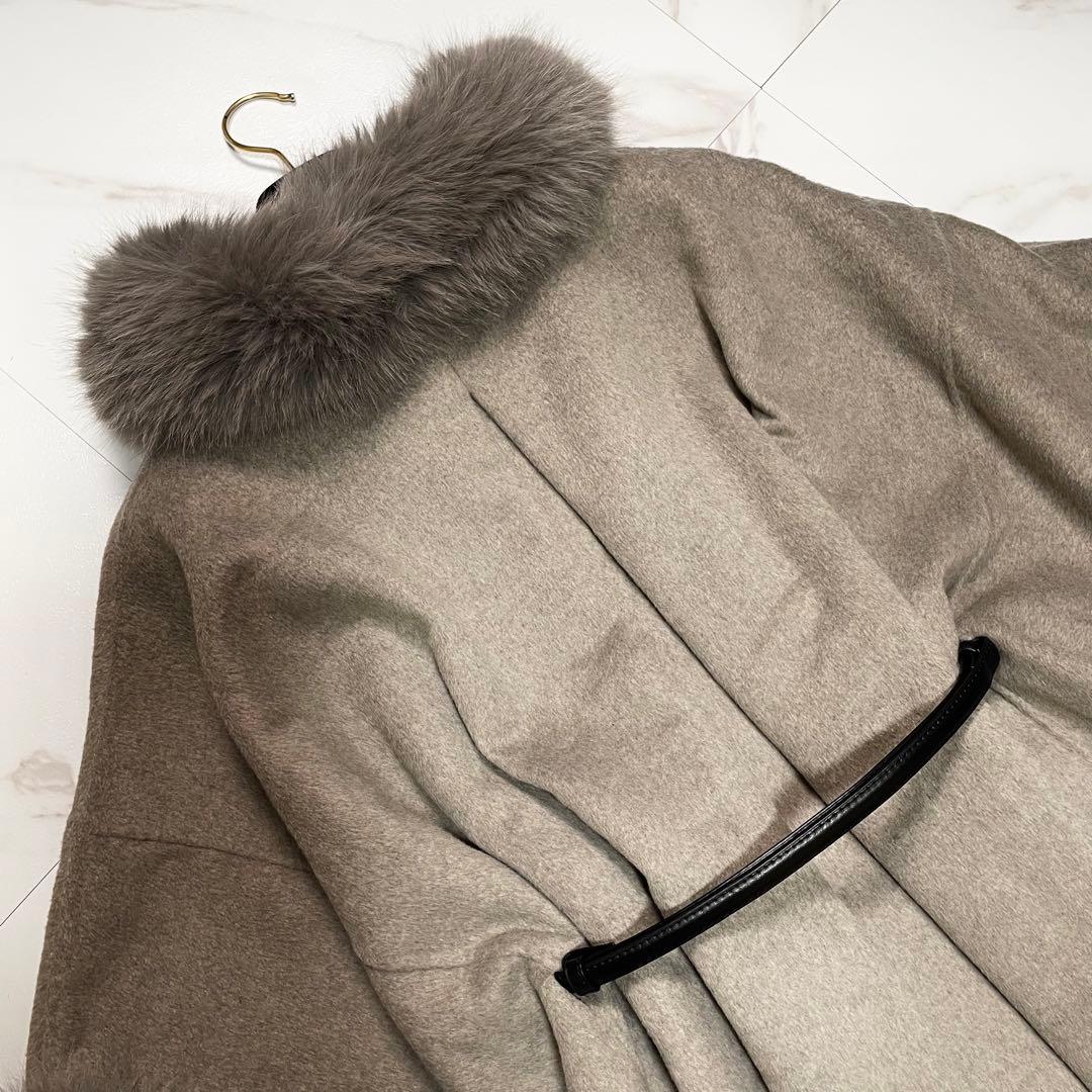 24AW✨SNIDEL スナイデル ファー付きミドルケープコート 3way