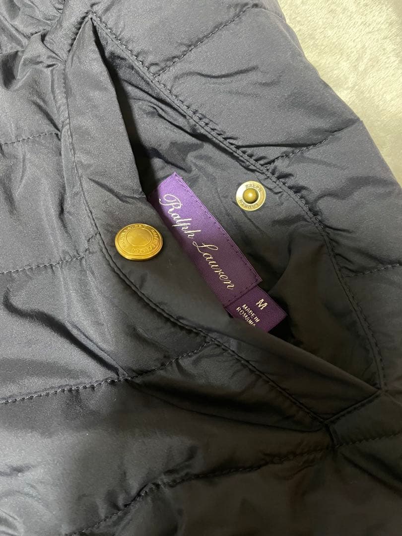 ラルフローレンパープルレーベル キルティングダウンベスト リバーシブル