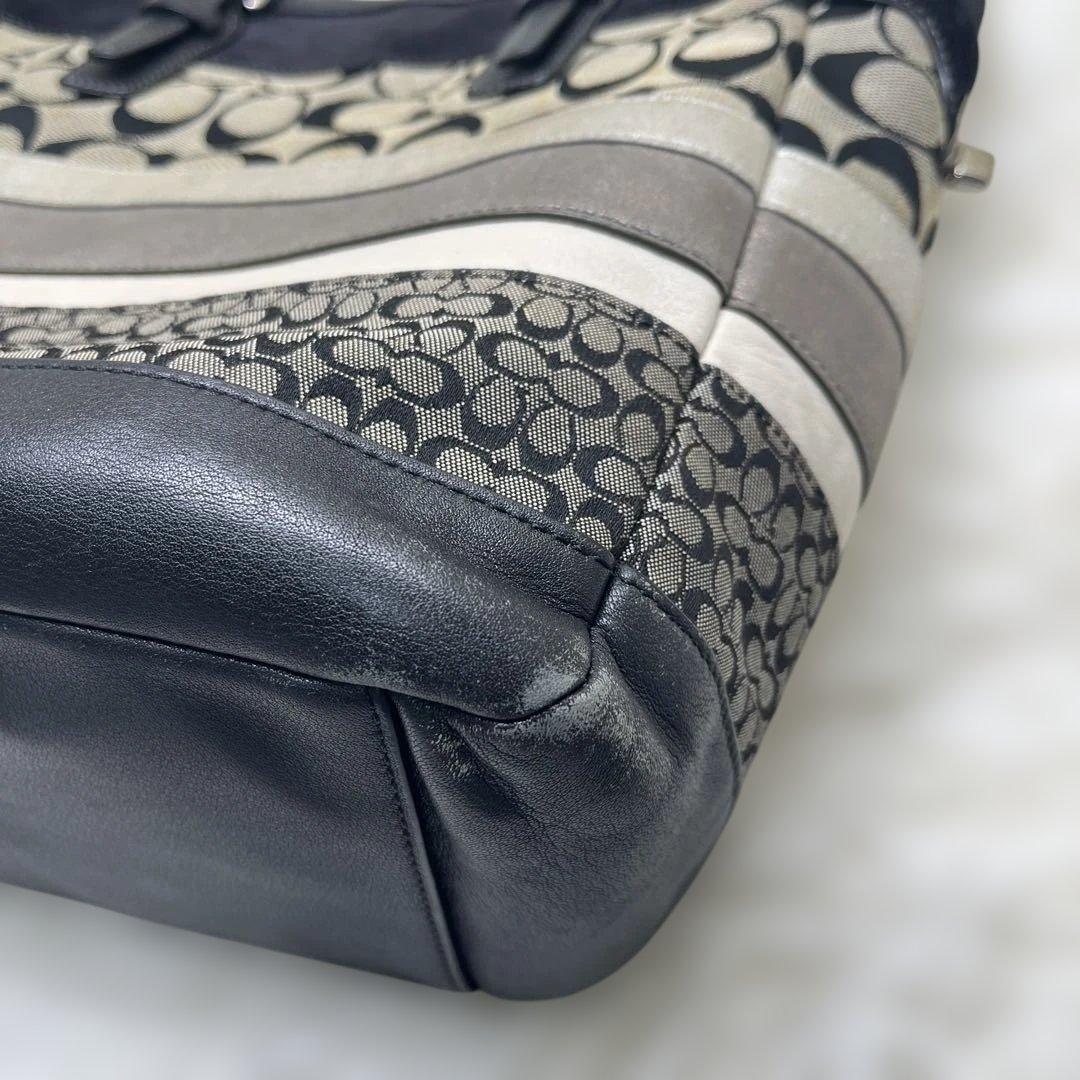 良品 COACH コーチ トートバッグ シグネチャー ブラウン 11529