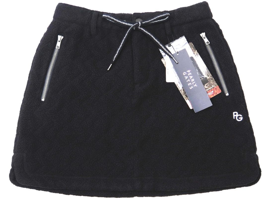 新品● パーリーゲイツ ●ポーラテック使用　キルトボア 3Dスカート　濃紺/M
