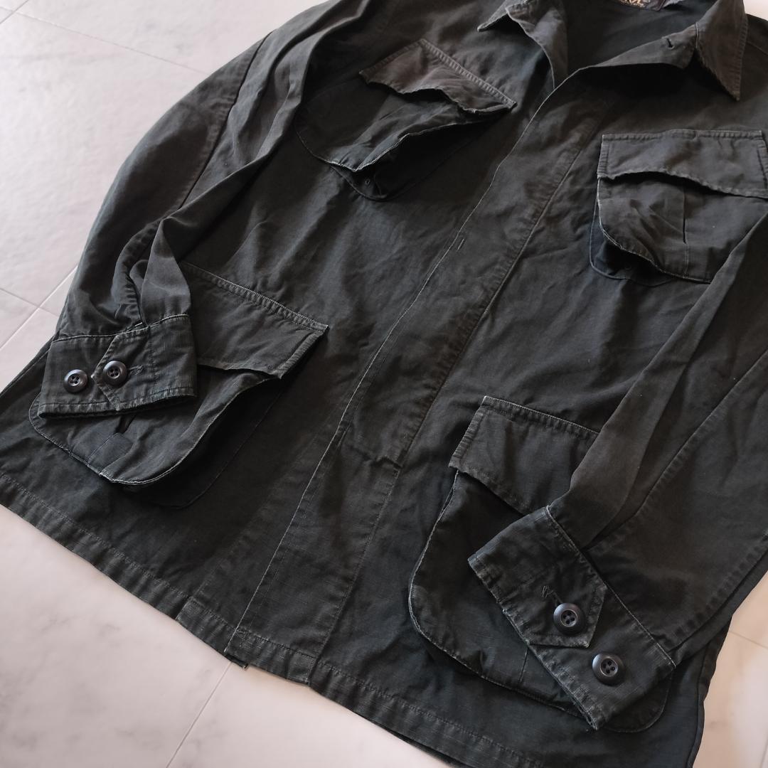 RRL ブラックファティーグフィールドジャケット M ガーメントダイ フェード
