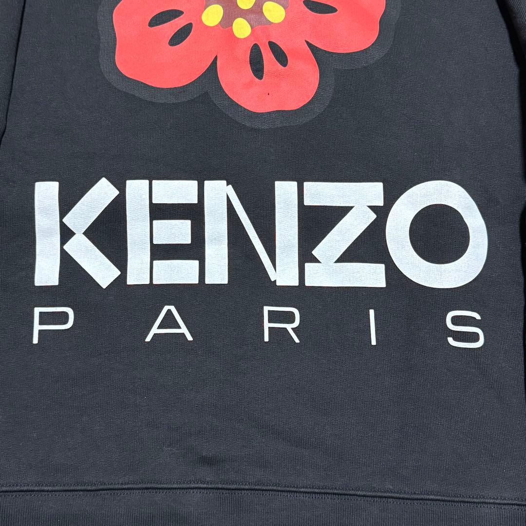 美品 KENZO XL BOKE FLOWER スウェット ブラック プリント