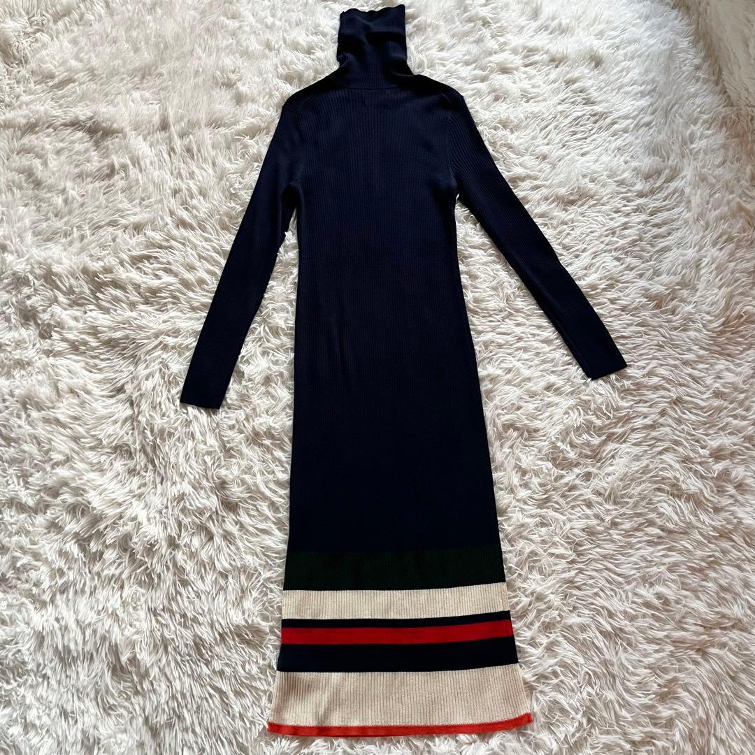 極美品✨ ポロラルフローレン メリノウール タートルネック ドレス QRコード