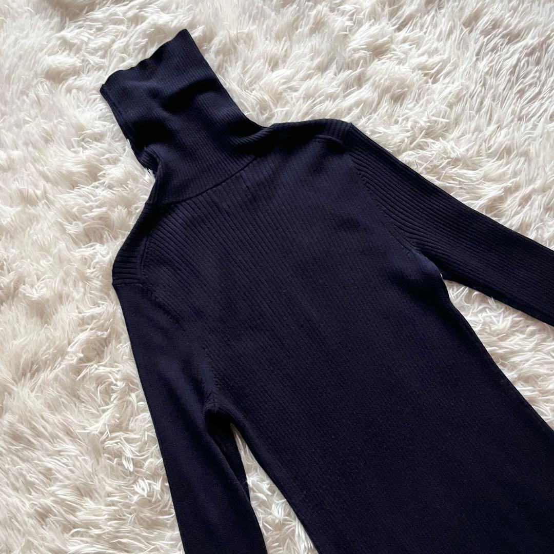 極美品✨ ポロラルフローレン メリノウール タートルネック ドレス QRコード