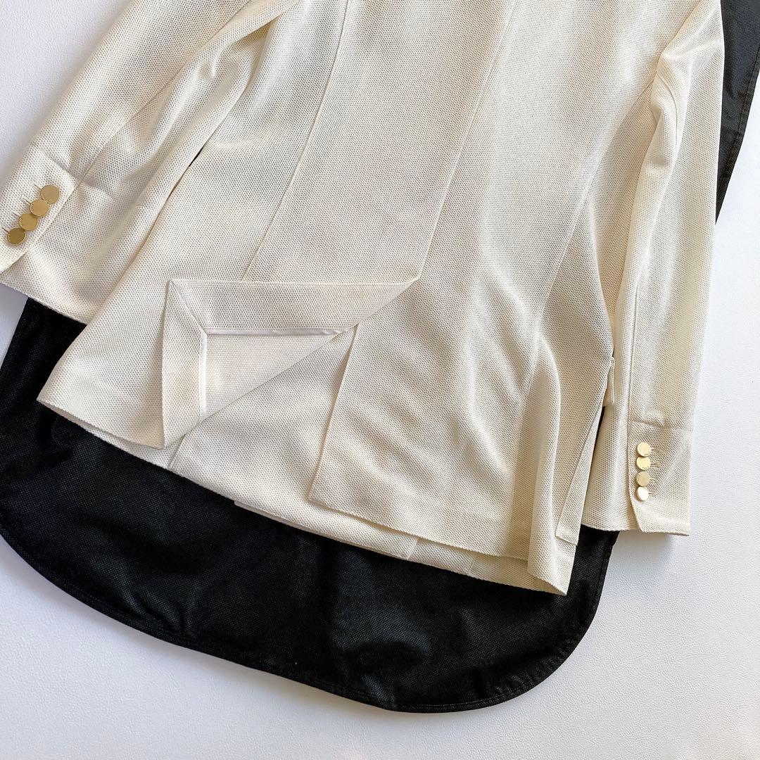 極美品 EPOCA ダブルブレストジャケット 金ボタン アイボリー 40 M