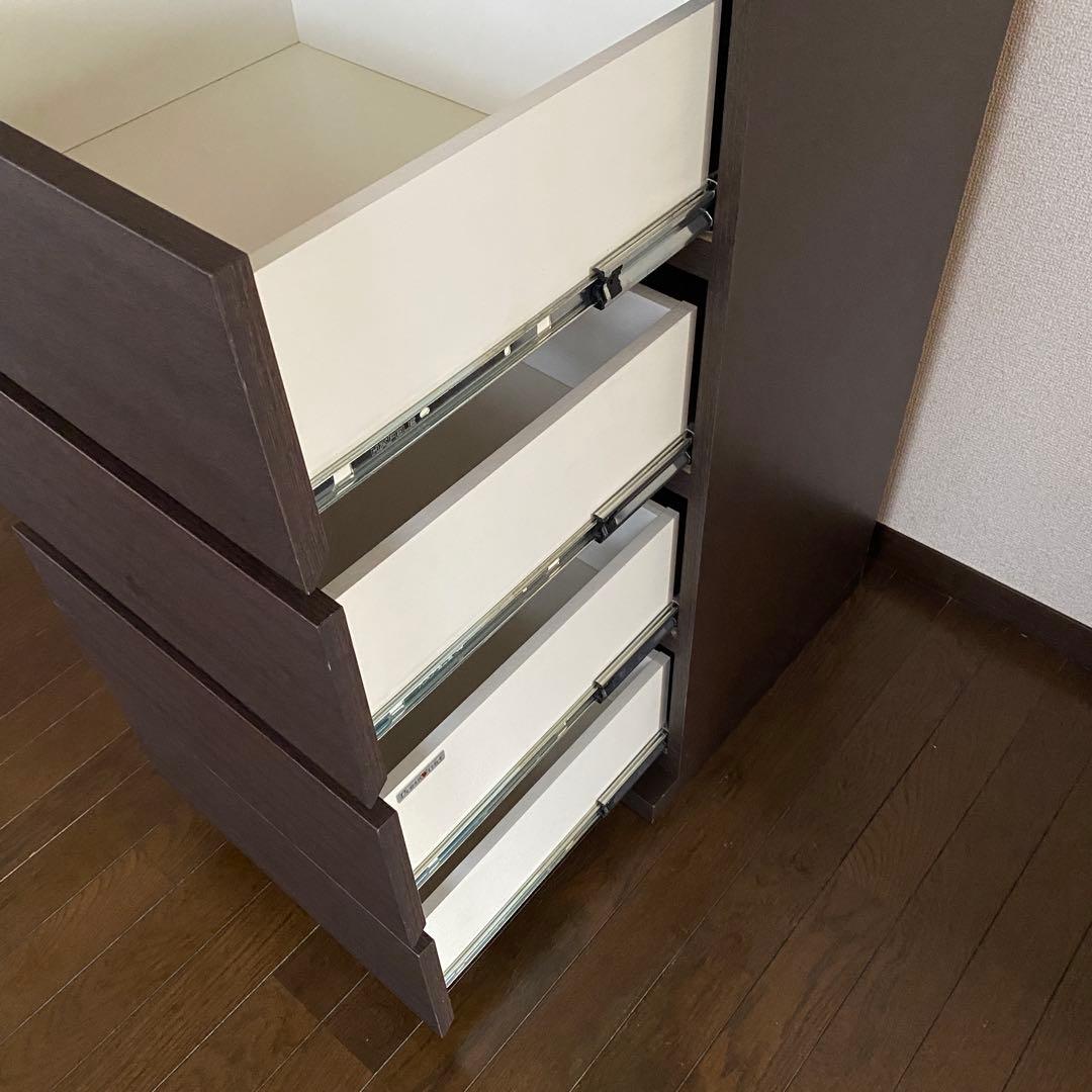 リビングキャビネット 食器棚 リビング収納 チェスト ダークブラウン