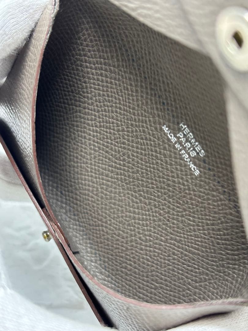 m.j. 　HERMES エルメス　カルヴィ エトゥープ カードケース