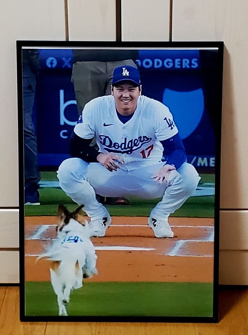 ベニー ドジャース大谷翔平 MLB！A3ポスターフレーム付き①セット