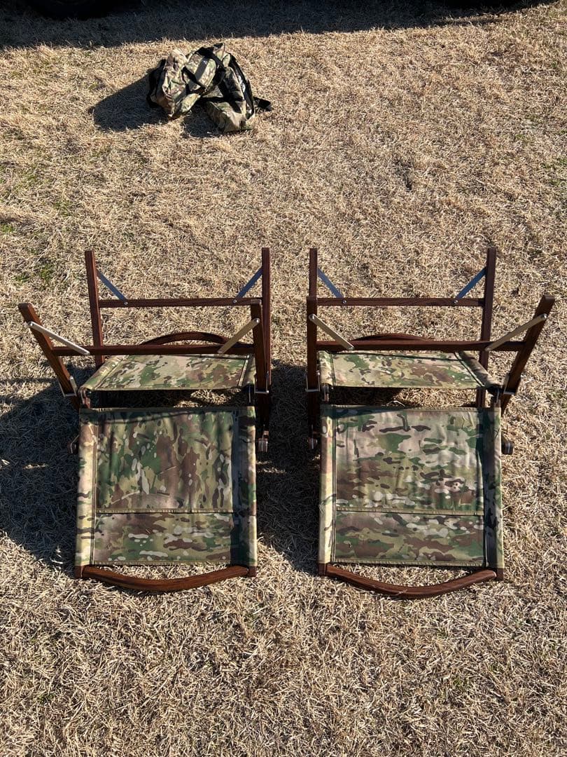 美品kimicampクラッシックチェア CAMOUFLAGE 2脚セット