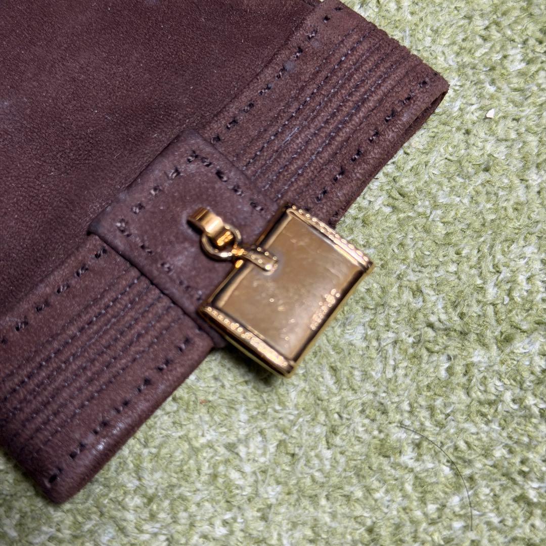 【良品】HERMES エルメス ジジェ グローブ スエード ボリードチャーム