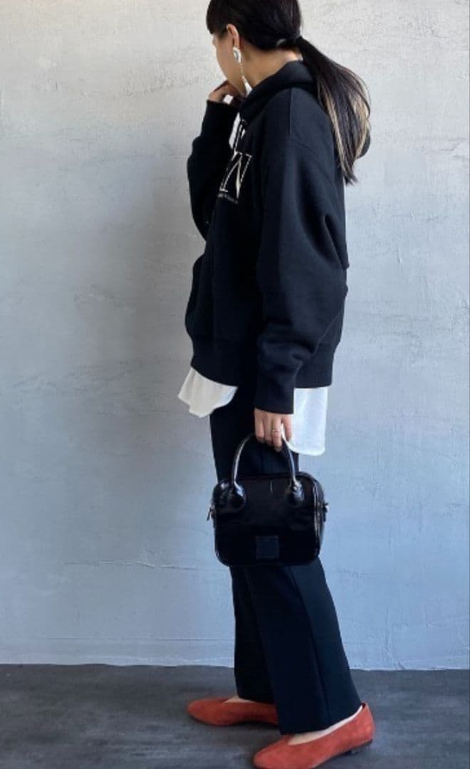 美品！アメリカーナ AMRCN ロゴプリント ブラックパーカー