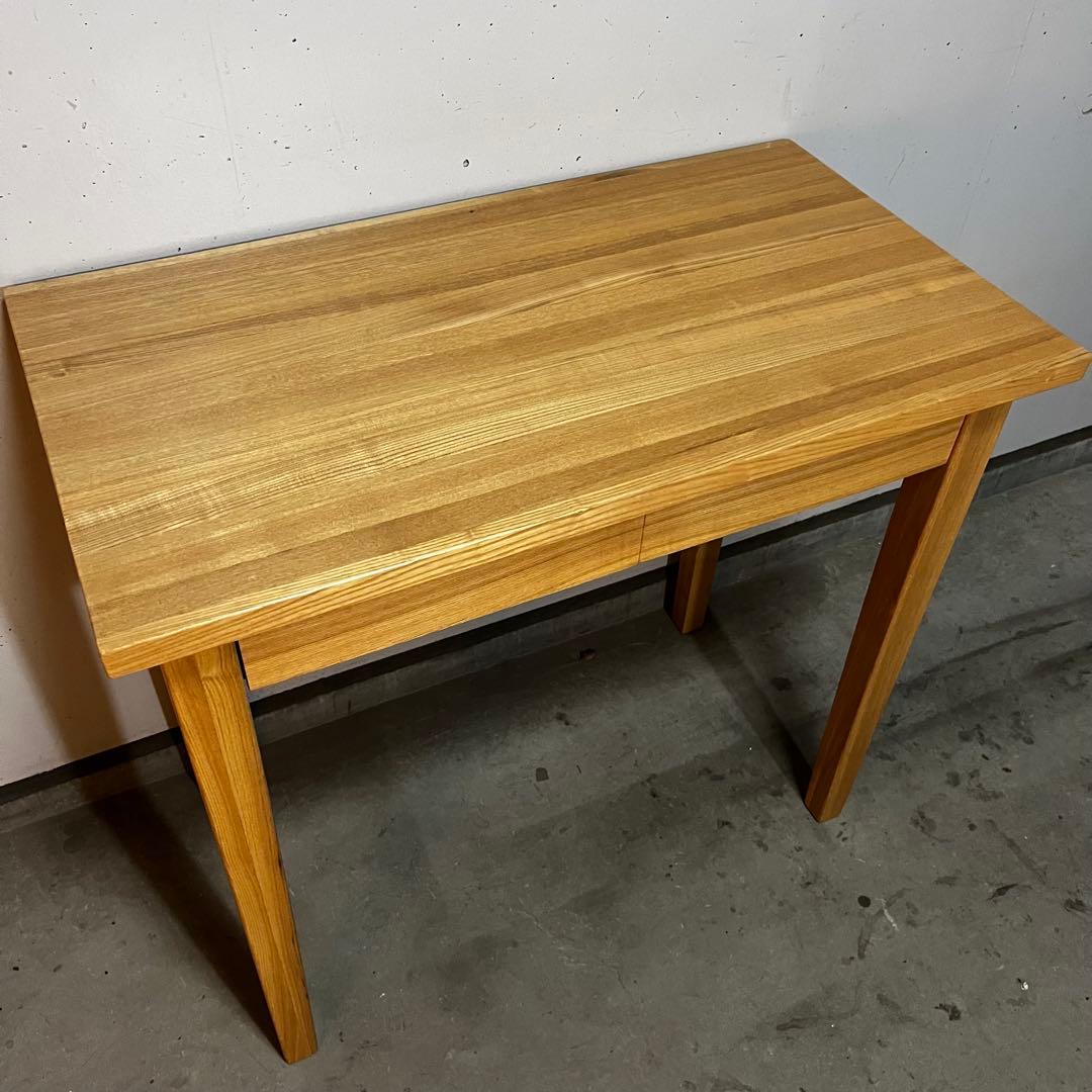 美品・廃盤希少★無印 タモ材パーソナルデスク